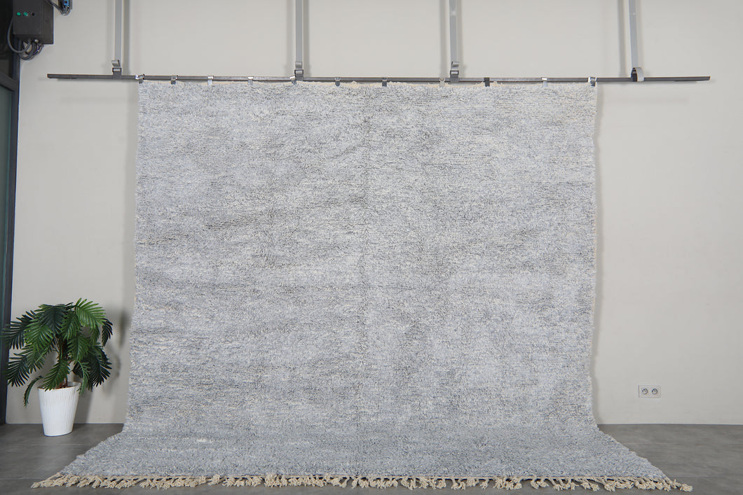 Handmade Moroccan Rug - Custom Gray Wool Rug