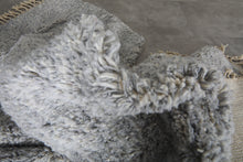 Handmade Moroccan Rug - Custom Gray Wool Rug