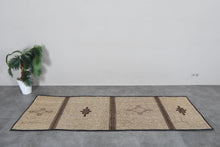 Handwoven Tuareg Runner Rug 3x9 ft, Reed & Leather Mat