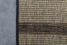 Handwoven Tuareg Runner Rug 3x9 ft, Reed & Leather Mat