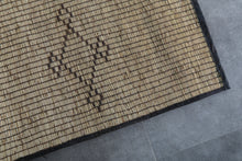 Handwoven Tuareg Runner Rug 3x9 ft, Reed & Leather Mat