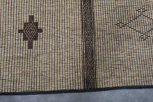 Handwoven Tuareg Runner Rug 3x9 ft, Reed & Leather Mat