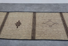 Handwoven Tuareg Runner Rug 3x9 ft, Reed & Leather Mat