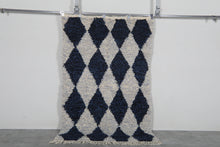 Moroccan gray and blue rug - Handmade Beni ourain berber rug – Custom size rug