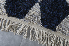 Moroccan gray and blue rug - Handmade Beni ourain berber rug – Custom size rug