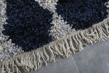 Moroccan gray and blue rug - Handmade Beni ourain berber rug – Custom size rug