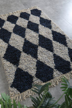 Moroccan gray and blue rug - Handmade Beni ourain berber rug – Custom size rug