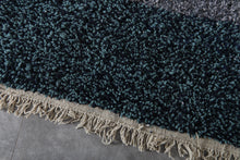 Modern moroccan rug - Blue and gray beni ourain wool rug – Custom size rug