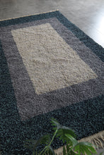 Modern moroccan rug - Blue and gray beni ourain wool rug – Custom size rug