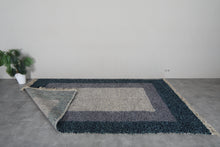 Modern moroccan rug - Blue and gray beni ourain wool rug – Custom size rug