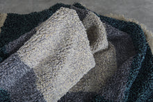 Modern moroccan rug - Blue and gray beni ourain wool rug – Custom size rug