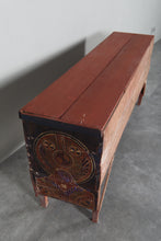 Vintage Moroccan chest H 22.4 inches x W 50.3 inches x D 11.8 inches