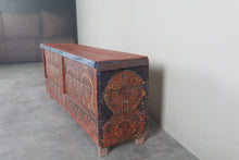 Vintage Moroccan chest H 21.2 inches x W 51.1 inches x D 12.2 inches