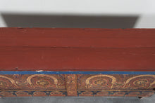 Vintage Moroccan chest H 22 inches x W 51.1 inches x D 12.5 inches