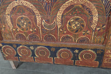 Vintage Moroccan chest H 22 inches x W 51.1 inches x D 12.5 inches