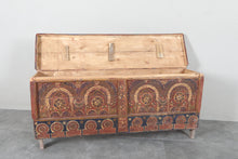 Vintage Moroccan chest H 22 inches x W 51.1 inches x D 12.5 inches