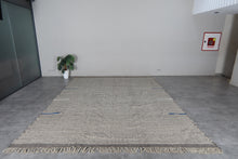 Soft gray moroccan flat woven rug - Handmade wool berber carpet – Custom size rug