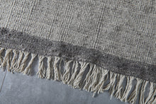 Soft gray moroccan flat woven rug - Handmade wool berber carpet – Custom size rug