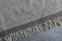 Soft gray moroccan flat woven rug - Handmade wool berber carpet – Custom size rug