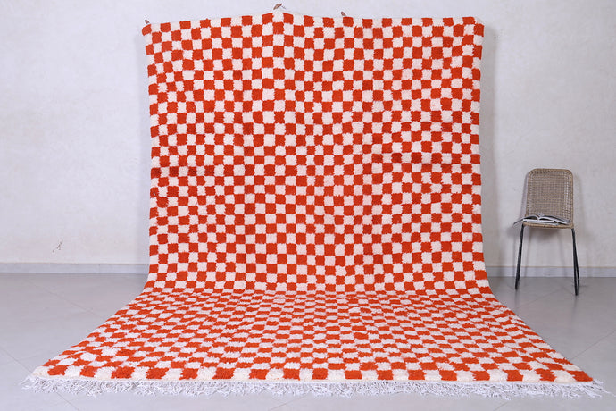 Custom Checkered Area Rug - Handmade Moroccan Rug