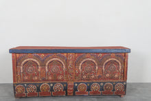 Vintage Moroccan chest H 22.4 inches x W 51.1 inches x D 12.5 inches