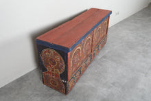Vintage Moroccan chest H 22.4 inches x W 51.1 inches x D 12.5 inches