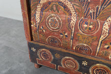 Vintage Moroccan chest H 23.6 inches x W 51.3 inches x D 14.5 inches