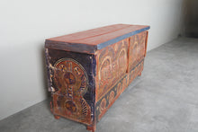 Vintage Moroccan chest H 23.6 inches x W 51.3 inches x D 14.5 inches