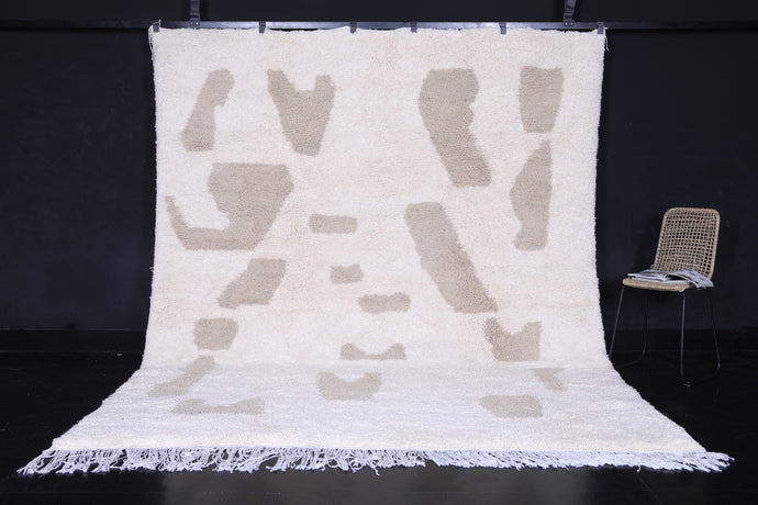 Beige Moroccan Berber Rug - Handmade Natural Wool Rug