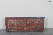 Vintage Moroccan chest H 21.2 inches x W 52.3 inches x D 12.2 inches