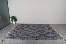 Handmade Moroccan Wool Rug - Light Blue Area Rug - Custom size