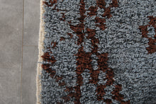 Handmade Moroccan Wool Rug - Light Blue Area Rug - Custom size