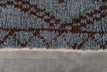 Handmade Moroccan Wool Rug - Light Blue Area Rug - Custom size