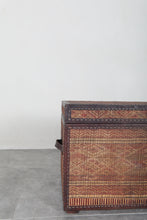 Vintage Moroccan chest  H 18.8 inches x W 32.2 inches x D 18.1 inches