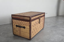 Vintage Moroccan chest  H 18.8 inches x W 31.4 inches x D 18.1 inches