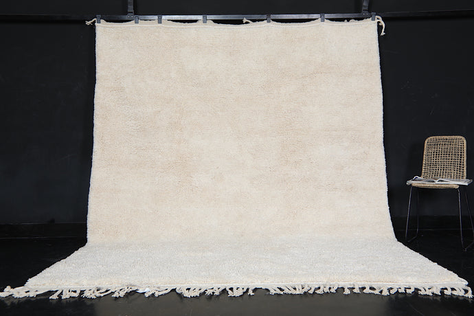 Handmade Moroccan Rug - Simple Ivory Custom Area Rug
