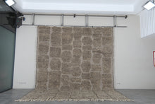 Stone Gray Moroccan Rug - Textured Geometric Beni Ourain Wool Rug - Custom size
