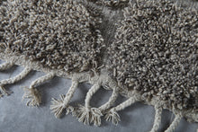 Stone Gray Moroccan Rug - Textured Geometric Beni Ourain Wool Rug - Custom size