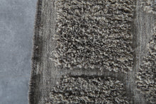 Stone Gray Moroccan Rug - Textured Geometric Beni Ourain Wool Rug - Custom size