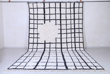 Authentic White Moroccan rug - Berber rug - Grid rug