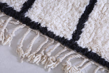 Authentic White Moroccan rug - Berber rug - Grid rug