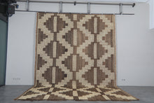 Large Tuareg Rug 10.3 x 15 ft – Handwoven Beige Brown Geometric Desert Mat