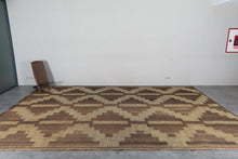 Large Tuareg Rug 10.3 x 15 ft – Handwoven Beige Brown Geometric Desert Mat