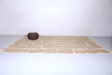 Geometric Moroccan Rug – Beige & Cream - Handwoven Modern Design