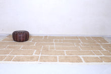 Geometric Moroccan Rug – Beige & Cream - Handwoven Modern Design