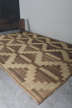 Large Tuareg Rug 10.3 x 15 ft – Handwoven Beige Brown Geometric Desert Mat