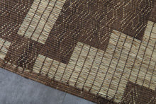 Large Tuareg Rug 10.3 x 15 ft – Handwoven Beige Brown Geometric Desert Mat