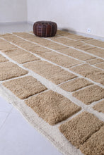 Geometric Moroccan Rug – Beige & Cream - Handwoven Modern Design