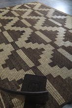 Large Tuareg Rug 10.3 x 15 ft – Handwoven Beige Brown Geometric Desert Mat