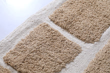 Geometric Moroccan Rug – Beige & Cream - Handwoven Modern Design